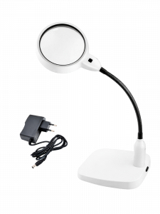 Лупа настольная с подсветкой на гибкой ноге Орбита OT-INL81